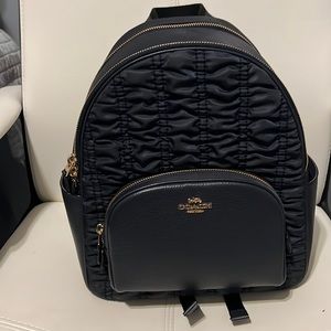 Women Navy Blue Coach Backpack.